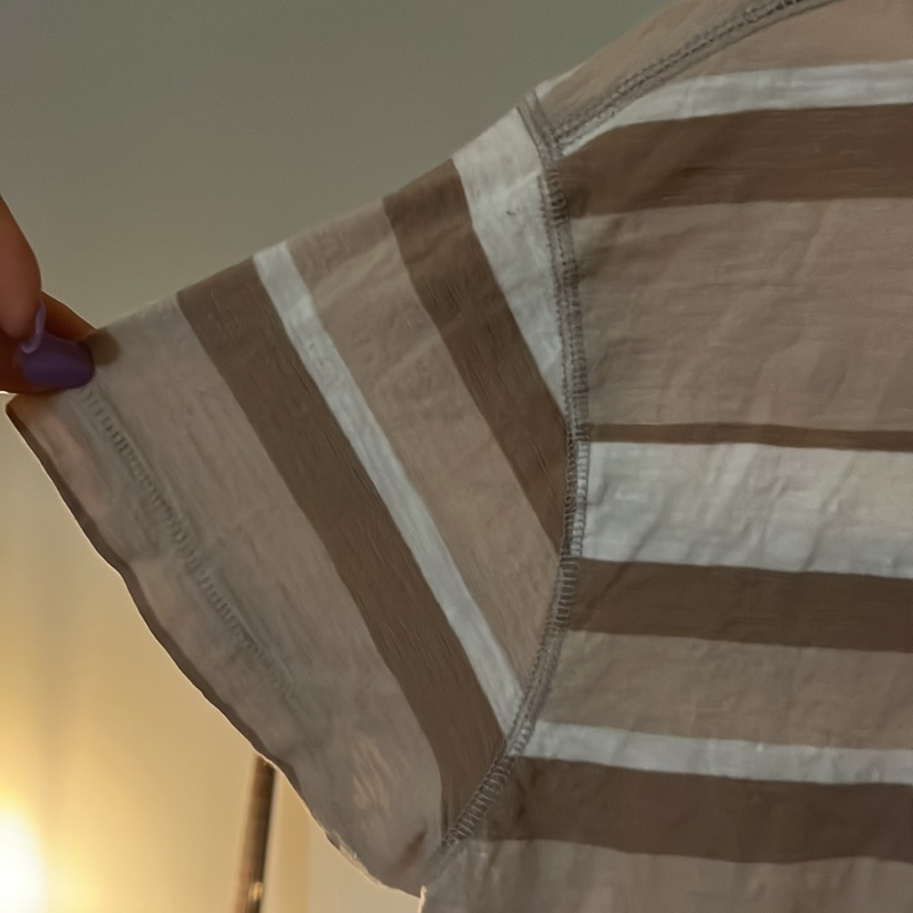 Striped Neutral Colored Tee Target - Picture 4 of 4